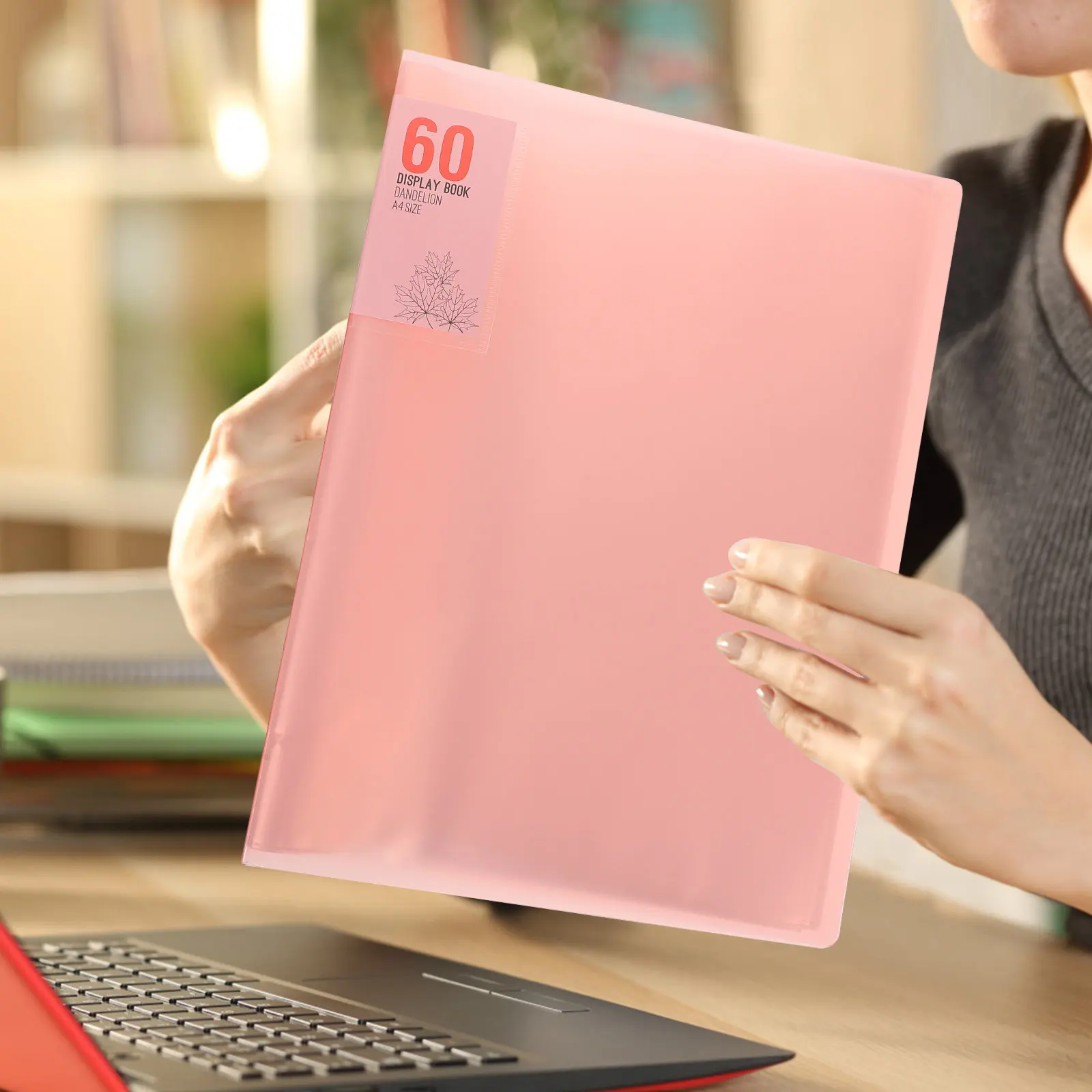 

1pc 60 Pockets A4 File Holder Portable Document Organizer Receipts Bills Papers Storage Clip School Office Supplies Folder