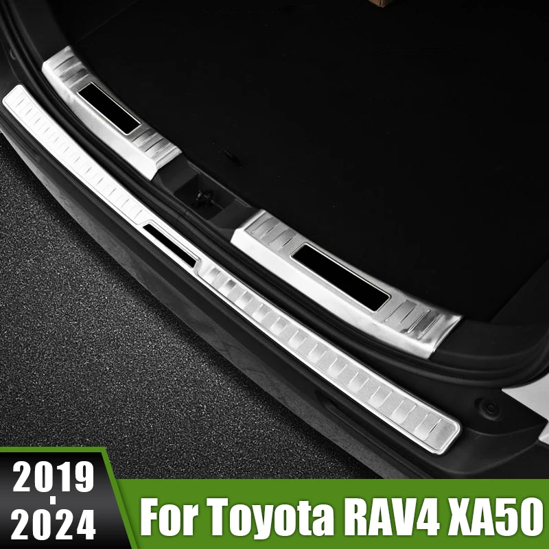 

Для Toyota RAV4 XA50 2019 2020 2021 2022 2023 2024 RAV 4 Гибридный автомобильный задний бампер, накладка на порог багажника, защитная крышка