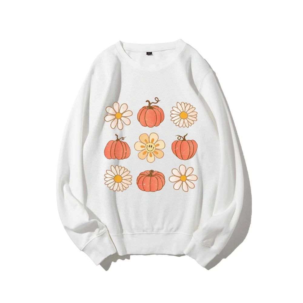 

Flowers And Pumpkins Sweatshirt Pumpkin Fall Tee Cozy Autumn Sweatshirt Family Thanksgiving Shirt Halloween Lover Hoodie