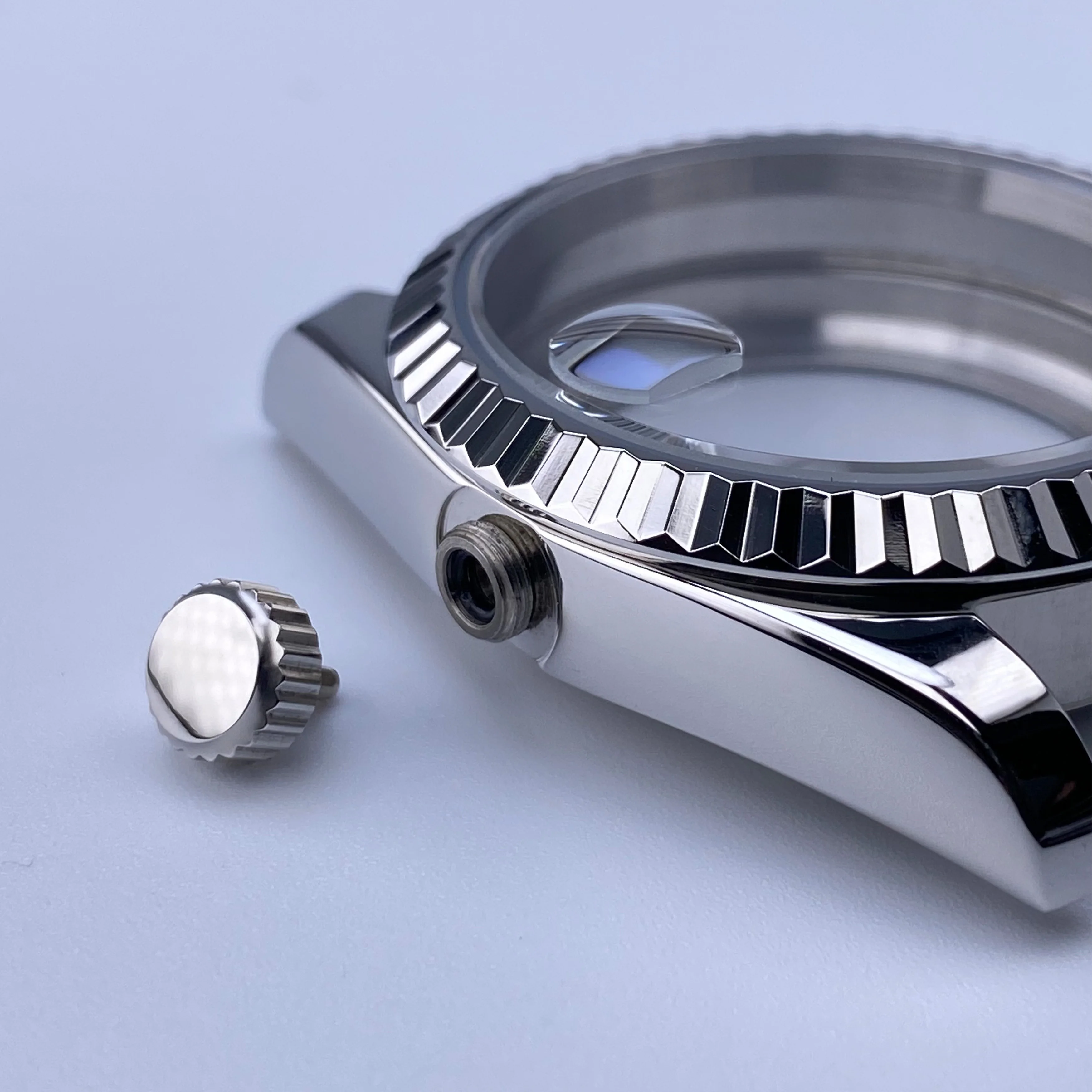 Корпус часов NH35, корпус 36 мм, водонепроницаемое сапфировое стекло, нержавеющая сталь, подходит для механизма NH35, NH36, аксессуары для циферблата 28,5 мм, корпус часов