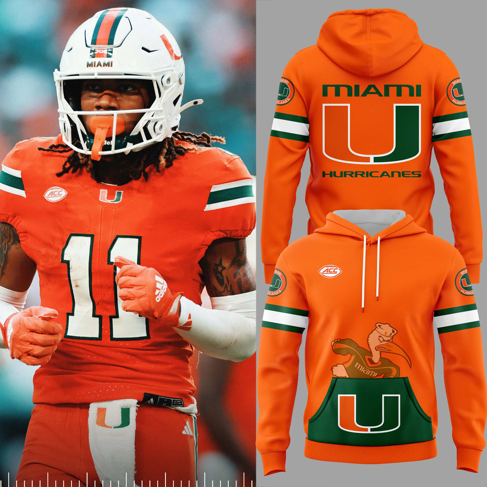 24/25 Football Pull-over Hoodie Miami Tornado Matching Outfits Sports Leisure Outdoor Men's and Women's Oversized Casual Tops