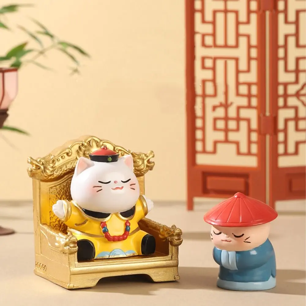 

Императорский кот Supremo, украшение для кошки, забавная миниатюрная мини-кукла из смолы, мультяшные поделки, украшения с мультяшным котом