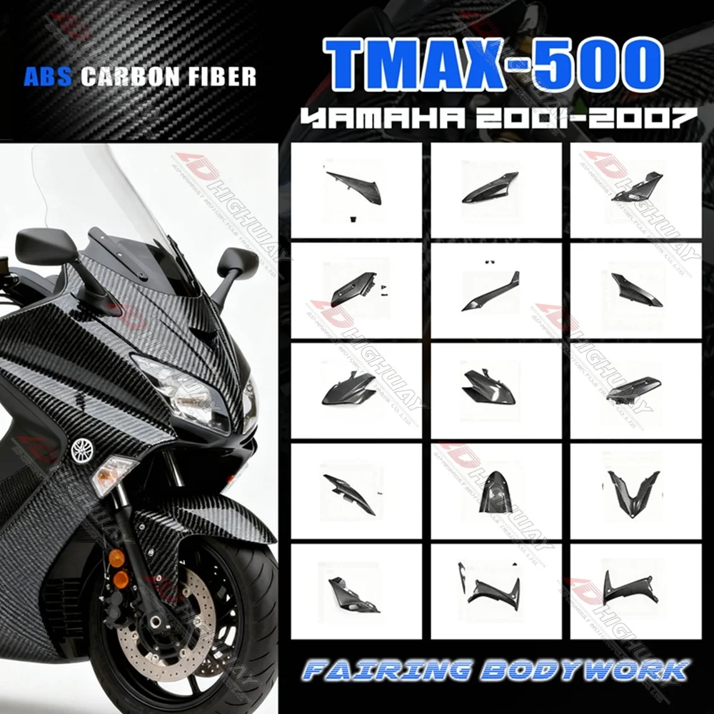 

ABS углеродное волокно узор обтекатель для Yamaha TMAX500 TMAX500 2001-2007 крышка рамы крыла отделка топливный бак аксессуары для мотоциклов