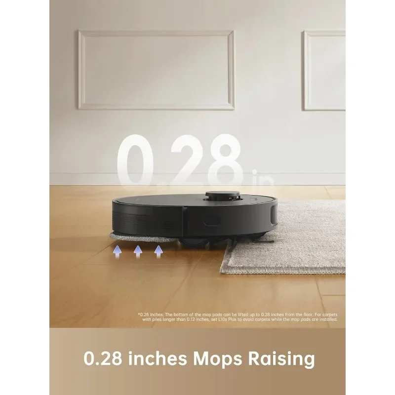 Robot vakum dan pel Empty Mop, kosong otomatis Ideal untuk bulu hewan peliharaan, lantai keras dan karpet