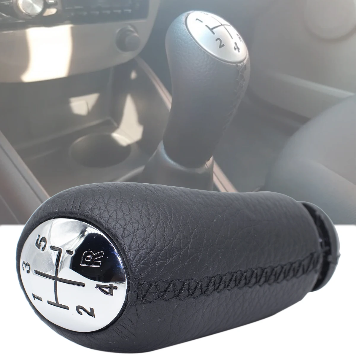 For Renault Sandero II Stepway Logan Symbol Gear Shift Knob Stick Rod Lever Pen Adapter Inner Sleeve T Type Replacement Parts