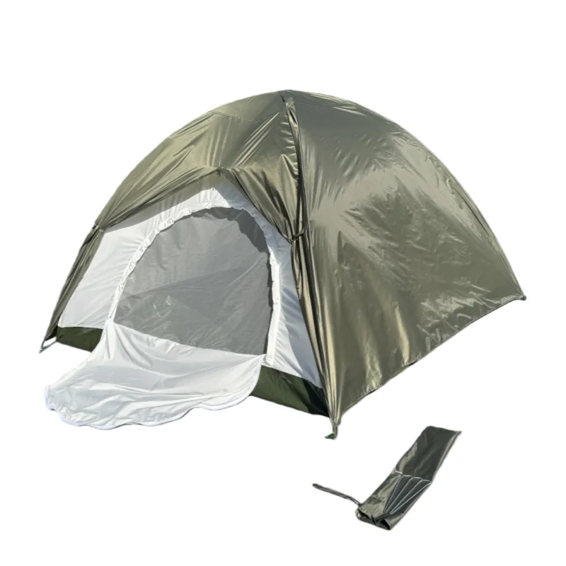 Outdoor Four-Season Canvas Tent One Bedroom Double Layer Waterproof Quick Opening Portable For Tourist Camping