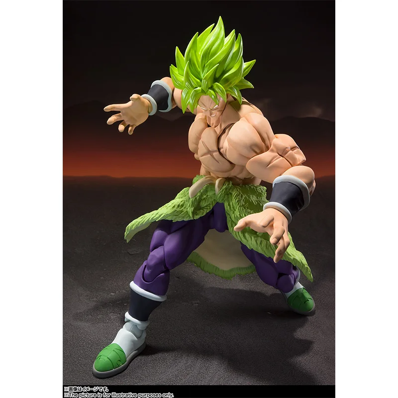 Bandai S.h. Figuarts-Figurine articulée Dragon Ball, 22cm, Broly, Super Saisuperb, Fullpower, Super Anime, Modèle original, Collection de jouets, Cadeau