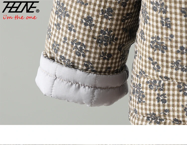 THHONE Giacca invernale Parka Donna Plaid Addensare Abito caldo Vintage Casual Stile cinese Cappotto di lino in cotone allentato Capispalla Top