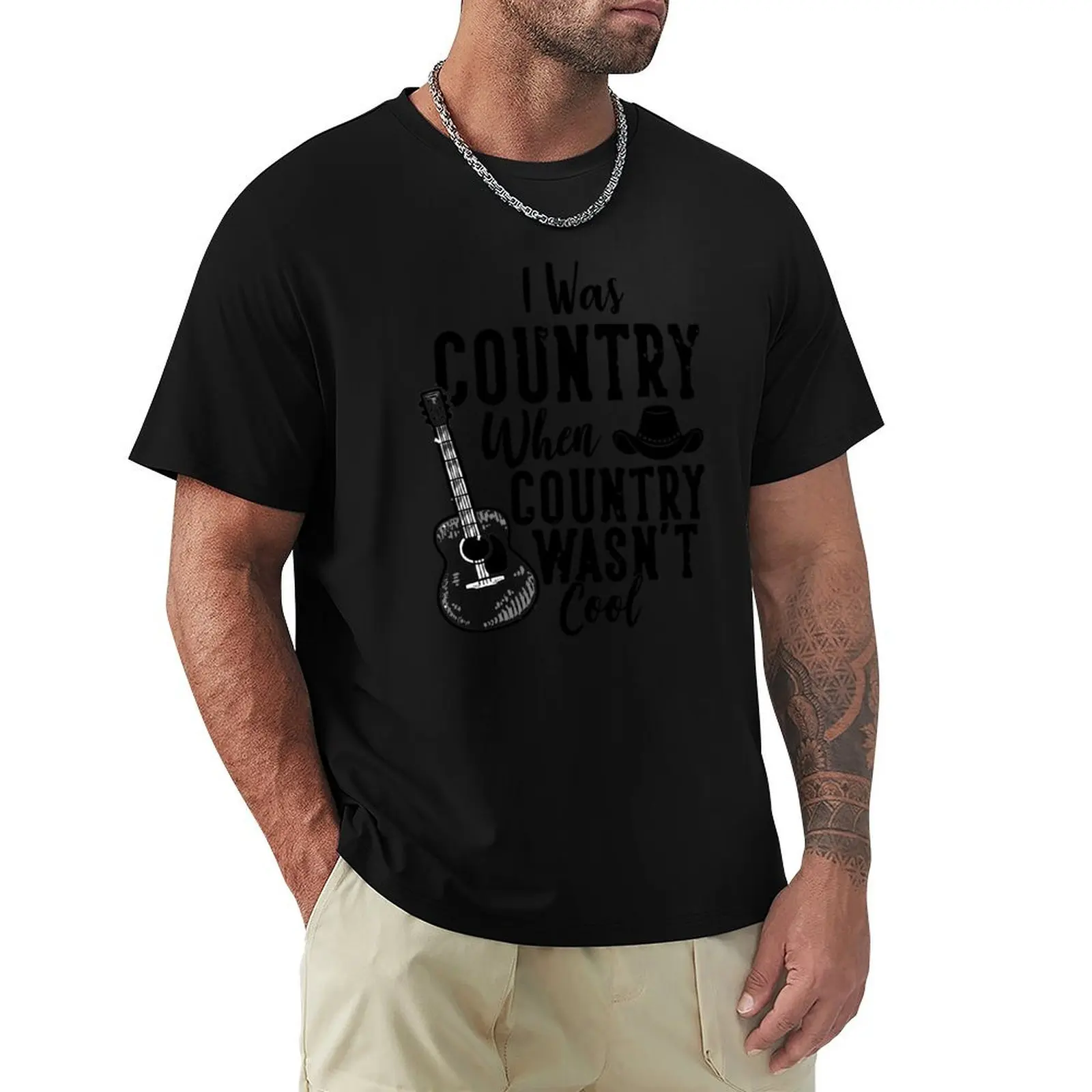 

I Was Country When Country Wasn't Cool - Southern Country Girl T Shirt T-Shirt Casual Basic Street Style T-Shirt