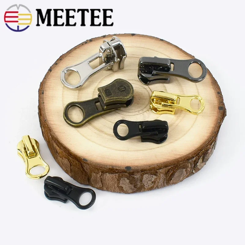 5/10Pcs 3# 5# 8# Zipper Slider For Metal Zippers Puller Bag Garment Decor Zips Head Repair Kit DIY Sewing Accessories