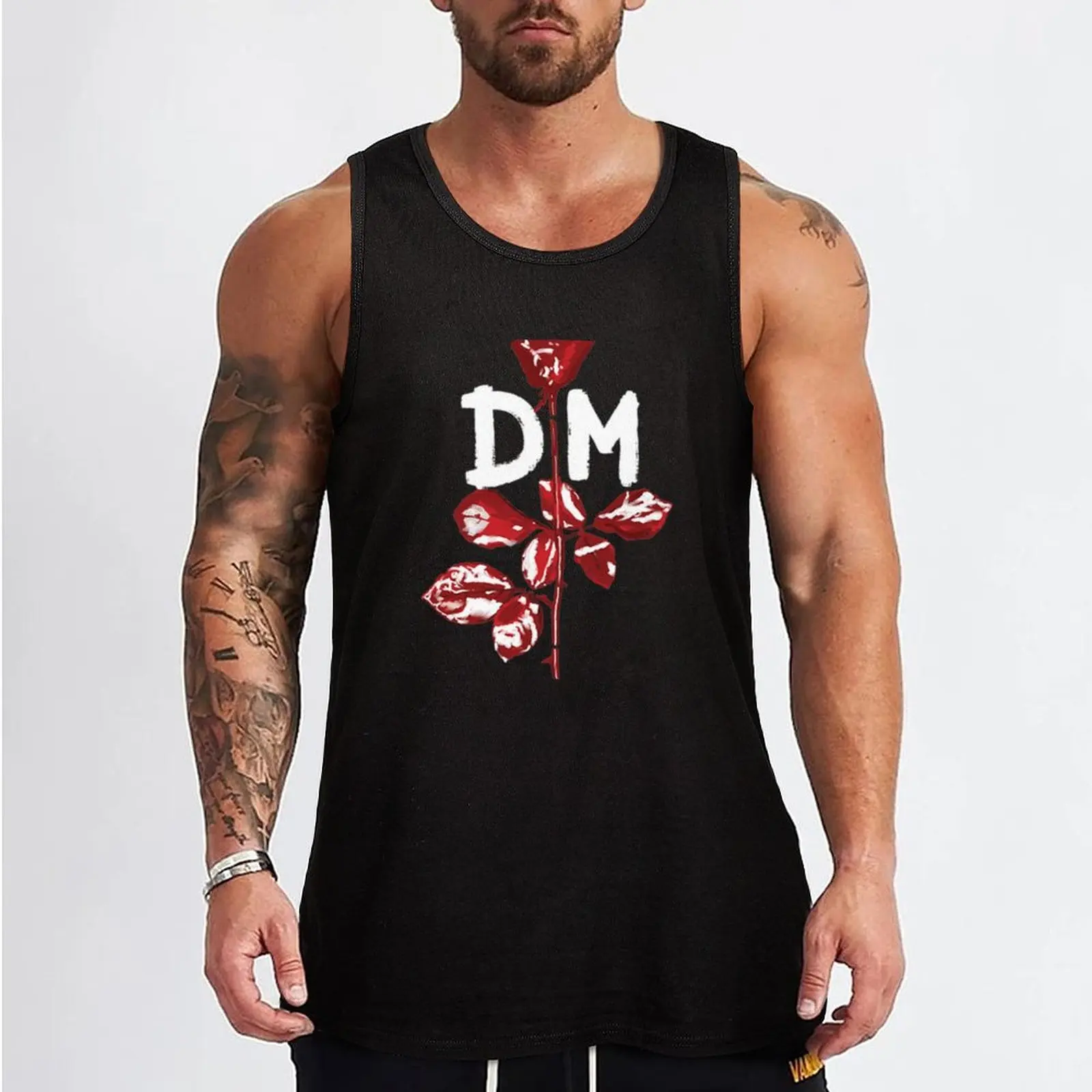 violator with dm Tank Top t-shirts for Men's gym Men's cotton t-shirt