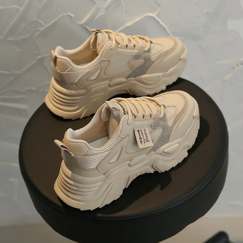 Womens Shoes New Fashion Trend Breathable Mesh Sneakers Women Comfortable Soft Bottom Casual Platform Shoes Zapatos Mujer