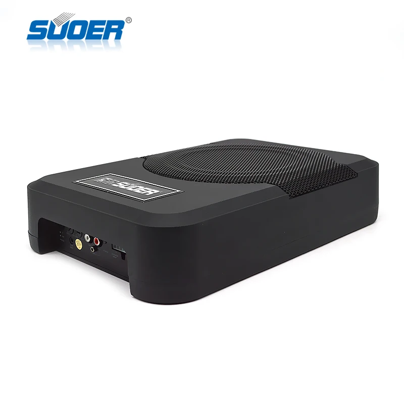 Suoer رائجة البيع 8 بوصة مسطحة مضخم صوت سيارة تحت المقعد rms 300 واط الفرعية السيارات مضخم الصوت