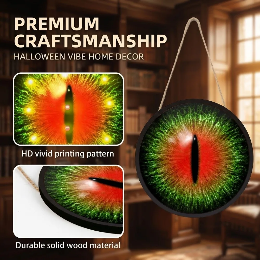 Creative Round Halloween Eyeball Home Decor Ornaments LED Eyeball Terrifying Luminous Acrylic Eye Tags Garden Yard Decoration