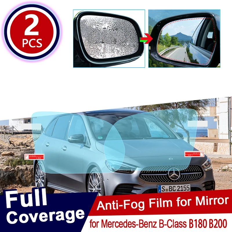 

For Mercedes Benz B-Class W245 W246 W247 Car Rearview Mirror Protective Film Anti Dazzle Waterproof Anti Fog Rainproof Film