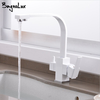 100% Solid Copper 3 Way Water Filter Tap Newly Factory Direct Square Swivel Sink Mixer Osmosis Ro-water Tri Flow Kitchen Faucet