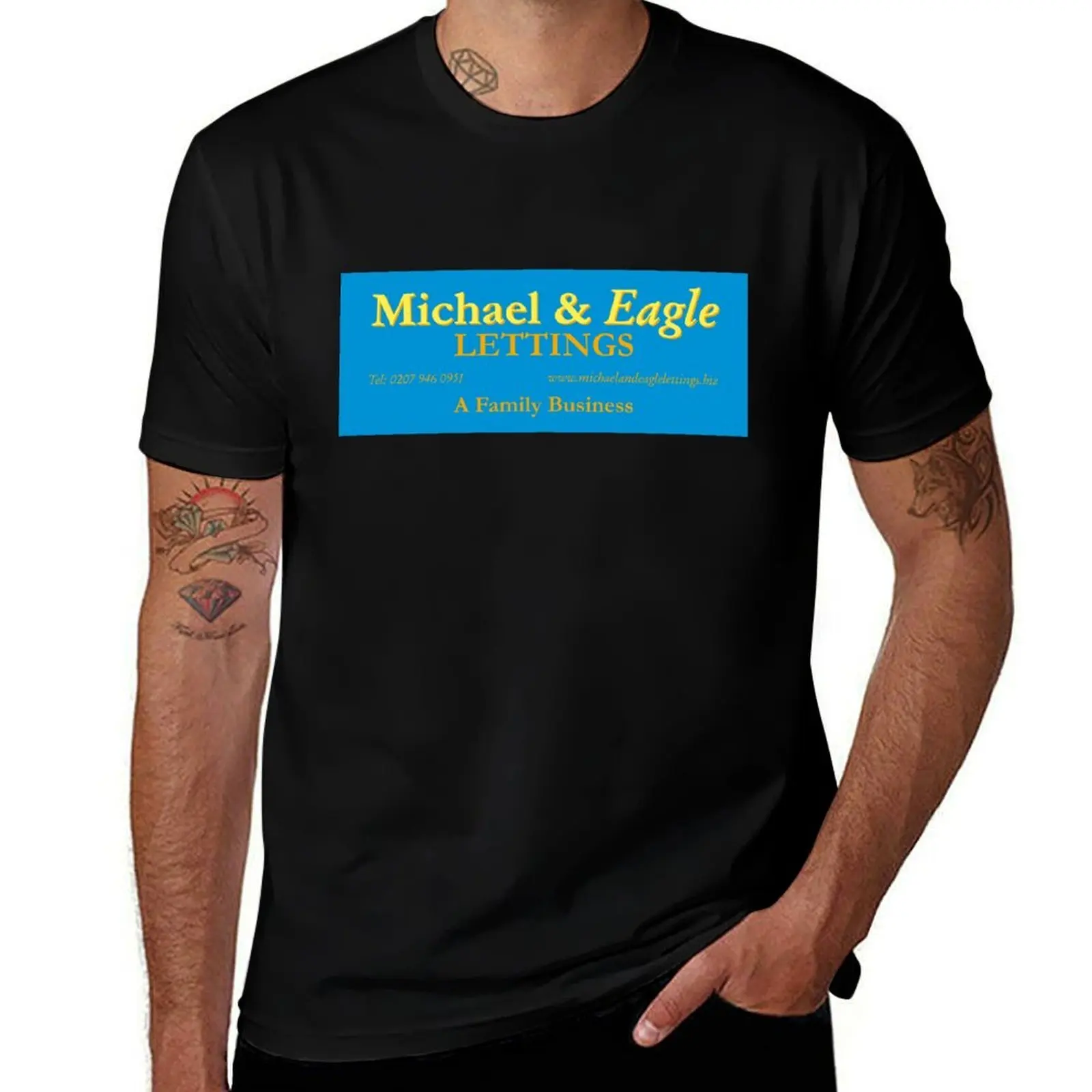 

Michael & Eagle Lettings - Stath Lets Flats T-Shirt man t shirts cotton t shirts with prints T-Shirt