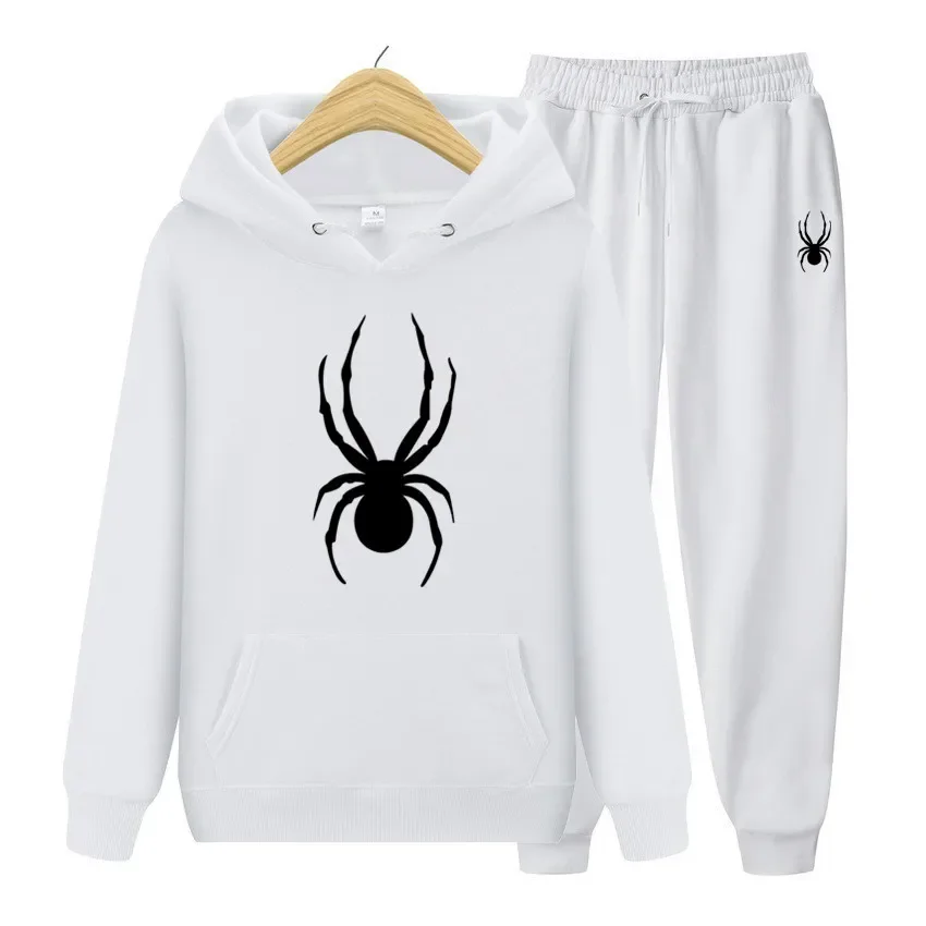 2024 Spring and Autumn men\'s suit brand fashion spider hoodie + trousers men\'s casual jogging sportswear 2 sets