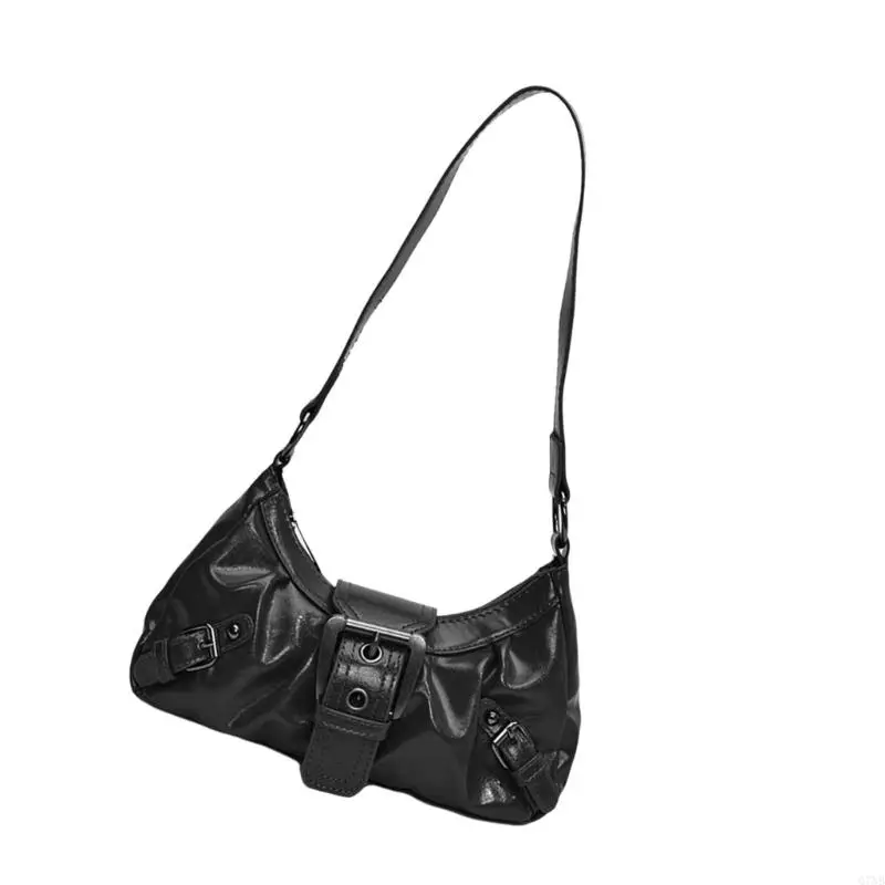 G7NB FAILLABLE Mujer Ruchada Pu Manija PU Bolso hombro Punk Clutch