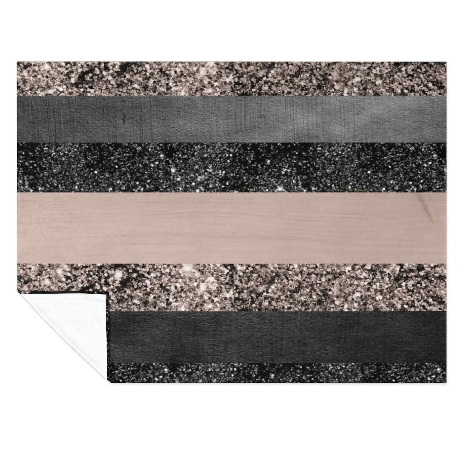 

Blush Glitter Glam Stripes #2 (Faux Glitter) #shiny #decor #art Throw Blanket Summer Beddings Retros Blankets