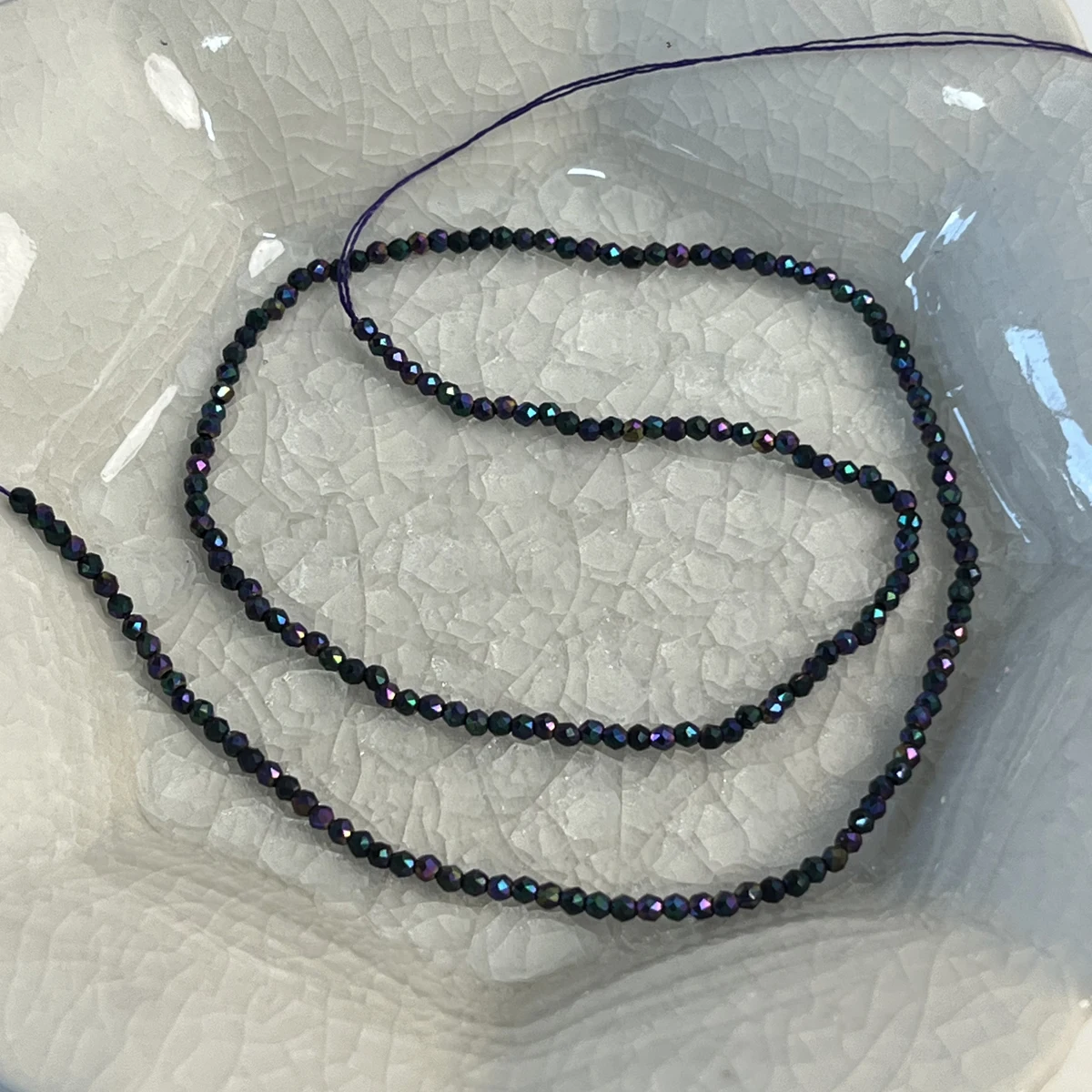 10Strands Faceted Isolation Beads Blue Coated Spinel Small Beads For Jewelry Making DIY Necklace Bracelet Earrings Accessory