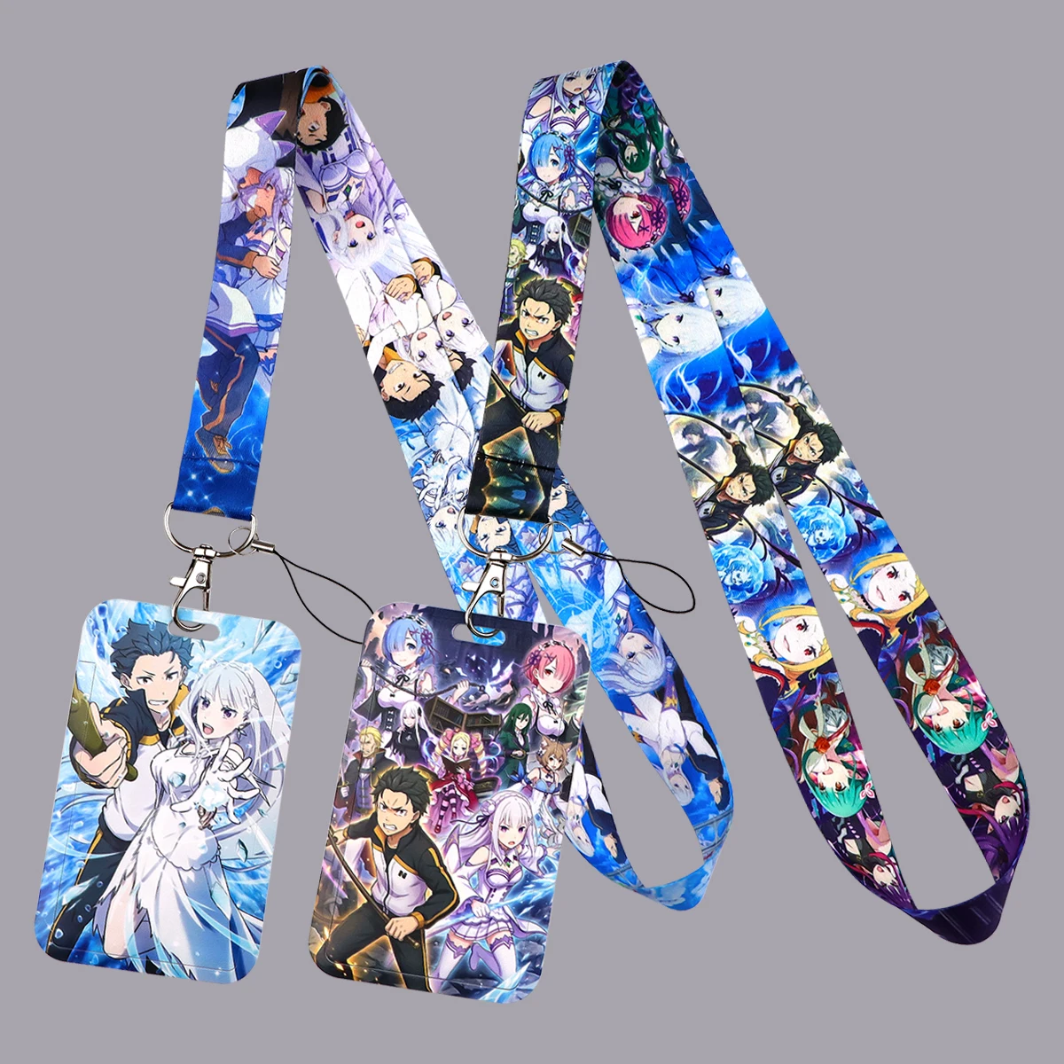 Cool Blue Anime Neck Straps Lanyard Car Keychain Vivid Group ID Card Pass Gym Mobile Phone Key Ring Badge Holder Jewelry Gifts
