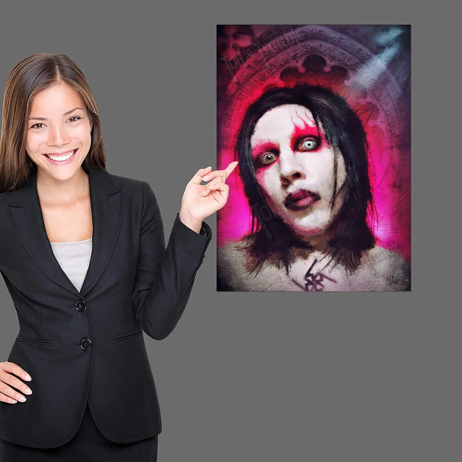 marilyn manson Poster Prints Wall Art Canvas Painting Poster For Modern Family Living Room Home Decor