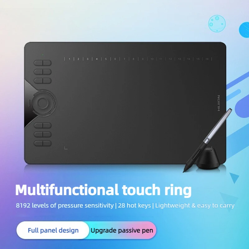 10x6.25inch Graphics Tablet Drawing Board 8192 Level Battery-free Stylus Digital Tablets Support Android Phone Windows MacOS PC