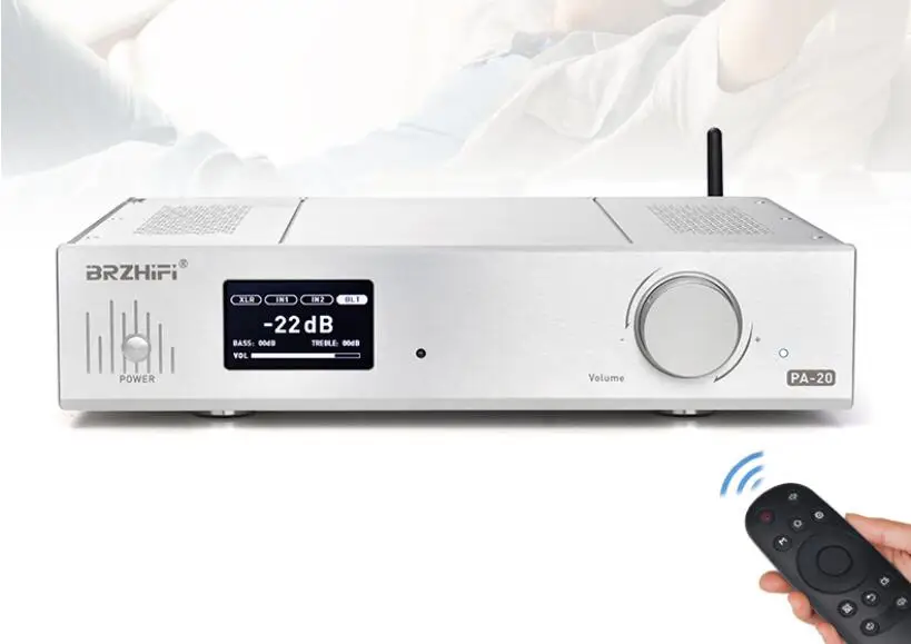 عالية الطاقة ثنائي النواة STK428-640 hifi متوازن تماما 400 واط * 2 مكبر كهربائي ستيريو المنزلية مع جهاز التحكم عن بعد