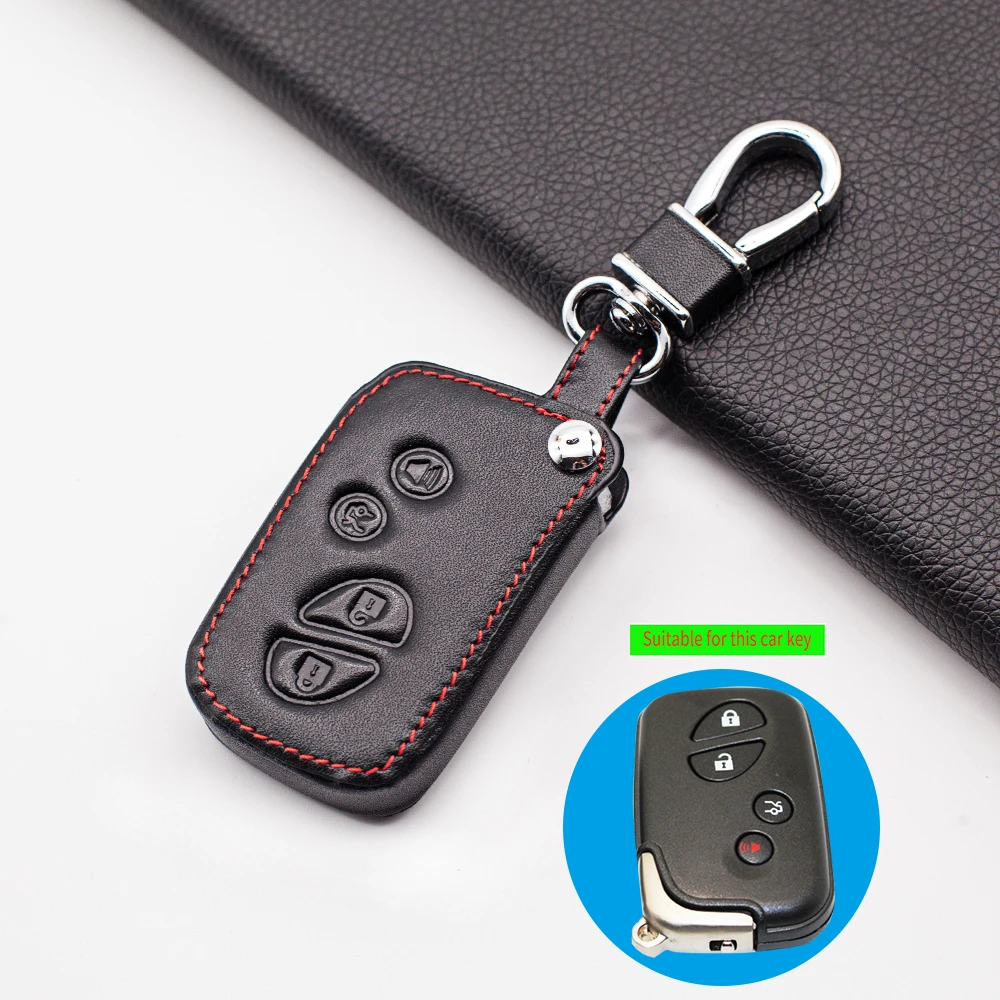 Carrying Leather Key Cover Case For Lexus RX LX GX ES250 RX270 4 Buttons Smart Remote Protect Shell Car Accessories