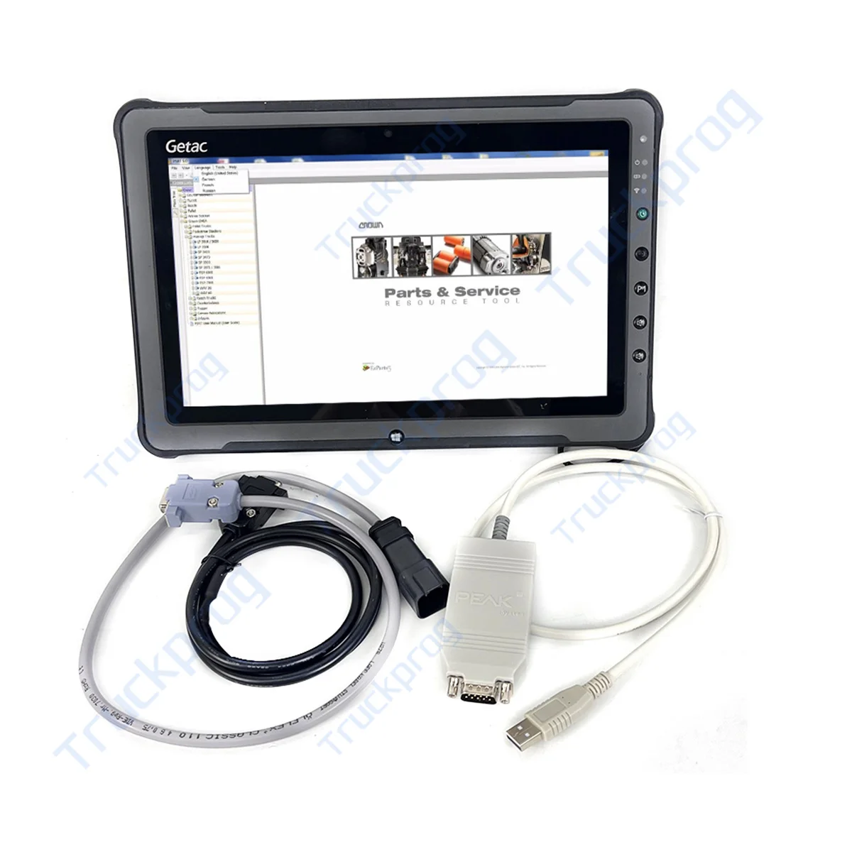 

Getac Tablet for Crown truck Forklift Diagnostic Tool RCAN USB CAN Interface for Crown Forklift Parts Service Resource Tool
