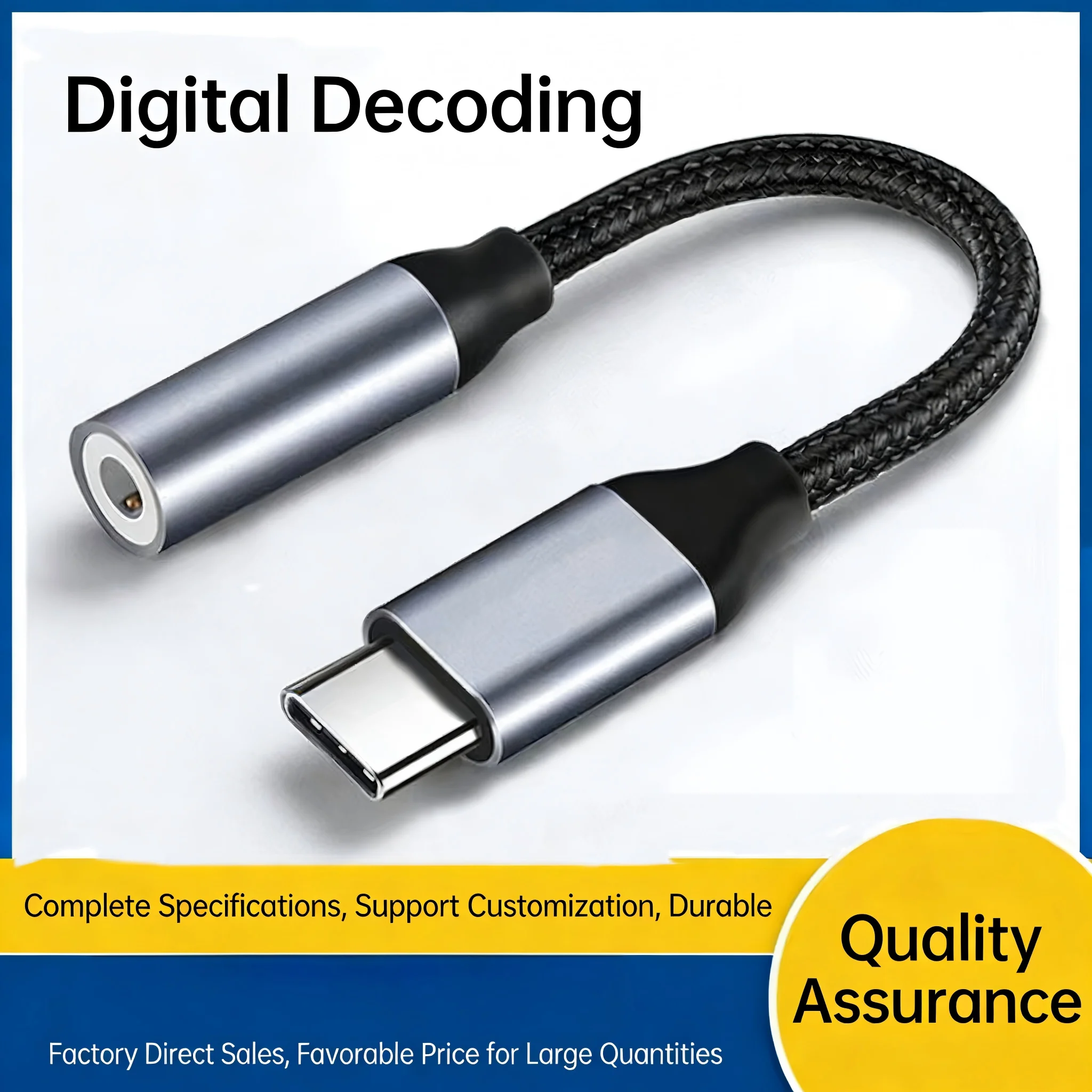 USB C to 3.5mm Headphone Jack Adapter Aux Audio Cable For Samsung Huawei Xiaomi iPad Pro iPhone OnePlus