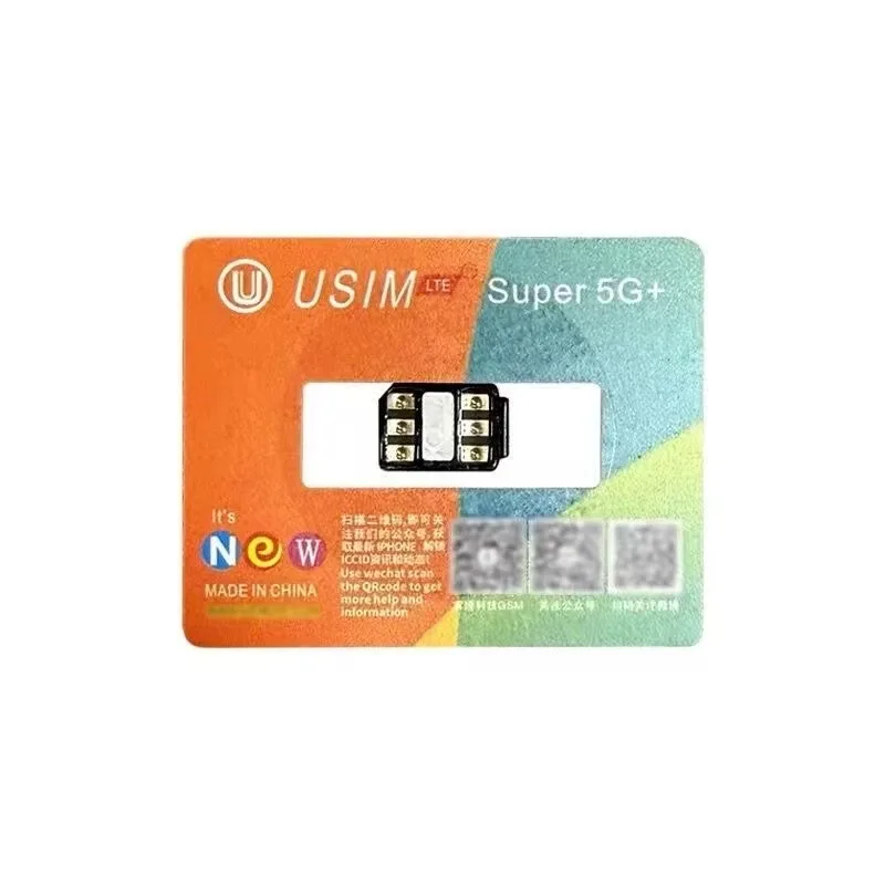 2025 New Released USIM LTE Super 5G+Unlocking Card Stickers Support iPhone 13-16 Pro Max Only USE In Dual-Sim Slot Phones