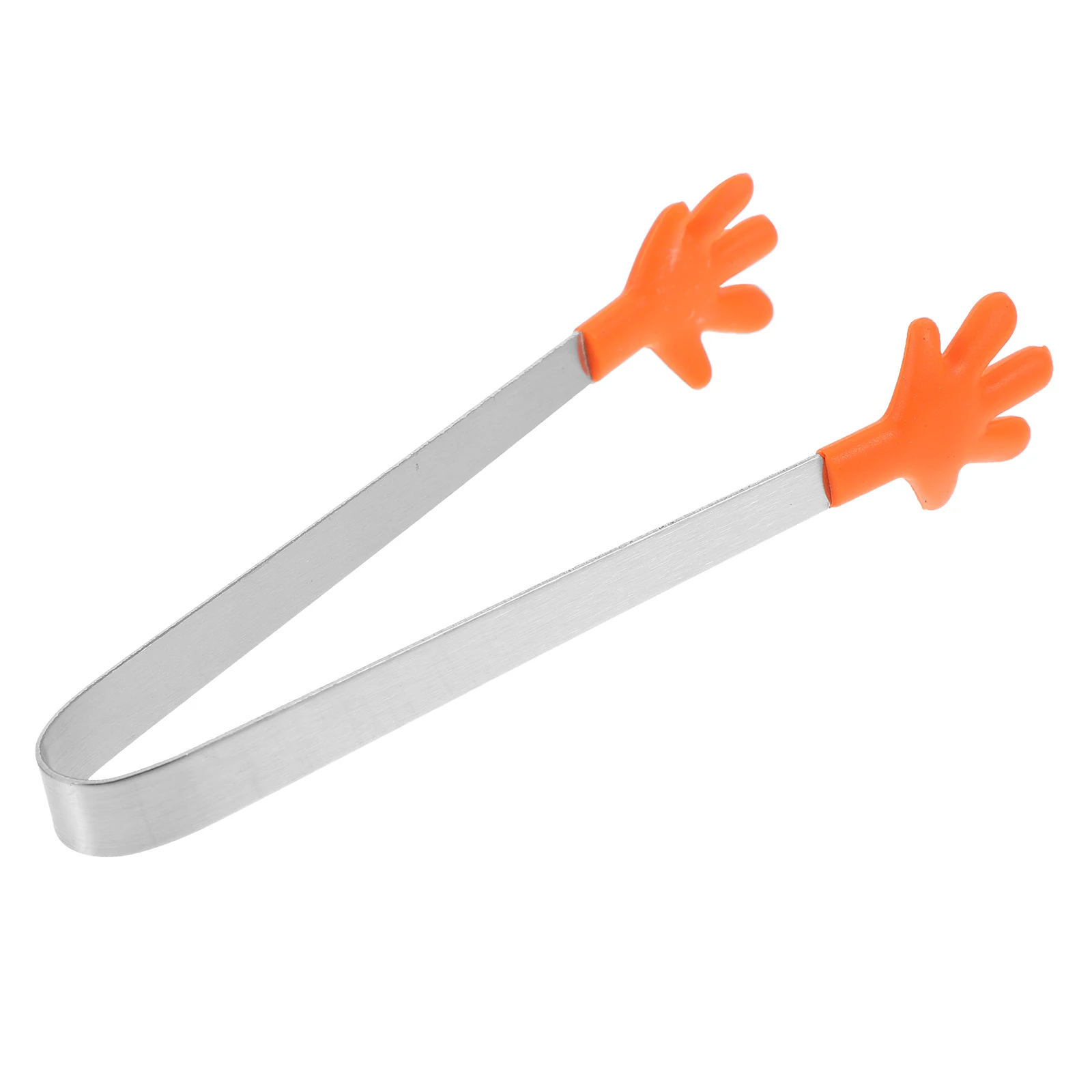 

Silicone Food Clip Hand Shape Small Tongs for Serving Mini Ice Sugar Stainless Steel