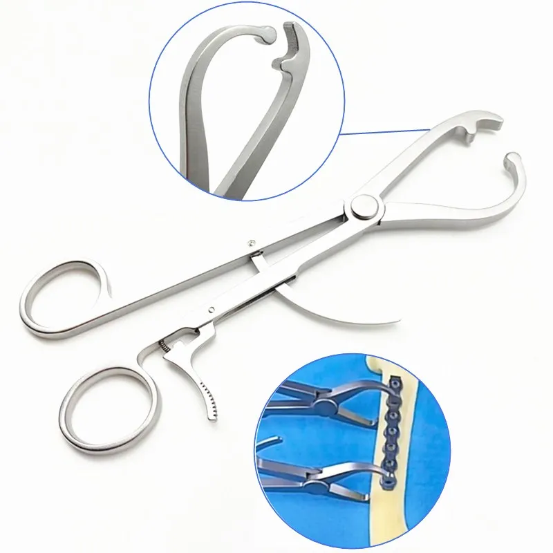 Bone holding forceps Self-locking serrated jaw soft ratchet bone holding forceps Orthopedic instrument