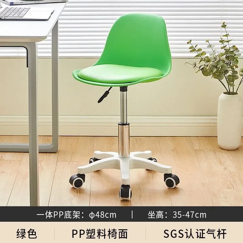 Lifting Student Chairs Pulley Office Chairs with Backrest Bar Chair Home Dressing Chair with Wheels Folding Learning Stools Ins