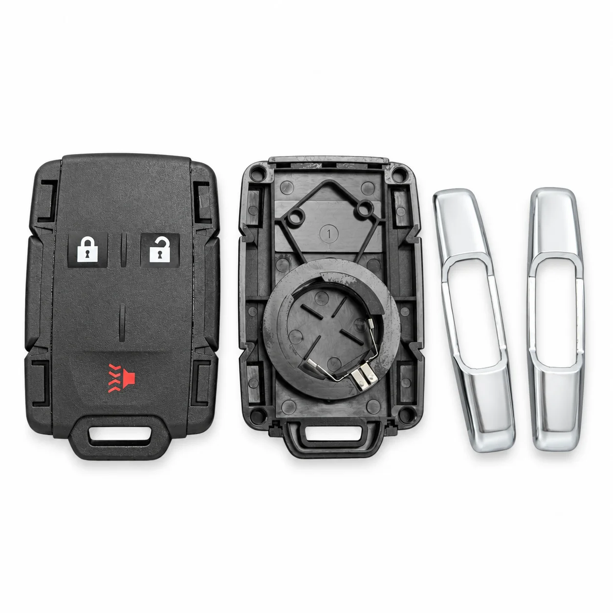 3-Button Keyless Entry Remote Key Fob Shell Replacement for Chevrolet Colorado 2015-2022 Silverado 2014-2018 GMC Canyon 2015-2022 Sierra 2014-2018 Lock Unlock Panic Key Case Housing Shell Only No Electronics