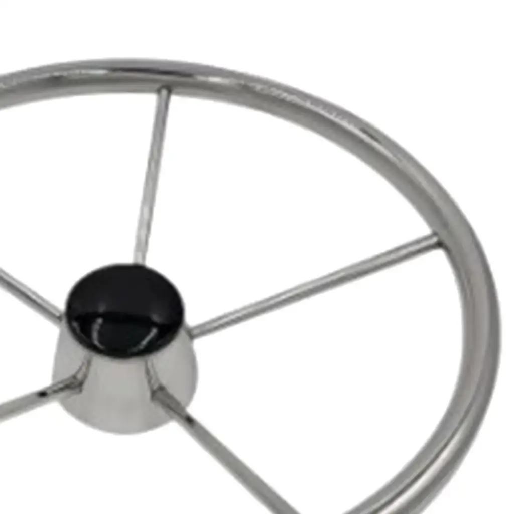 Pontoon Boat Steering Wheel Stainless Steel 13.5 Inch 25 Degree Slant Marine Yacht Captain Control