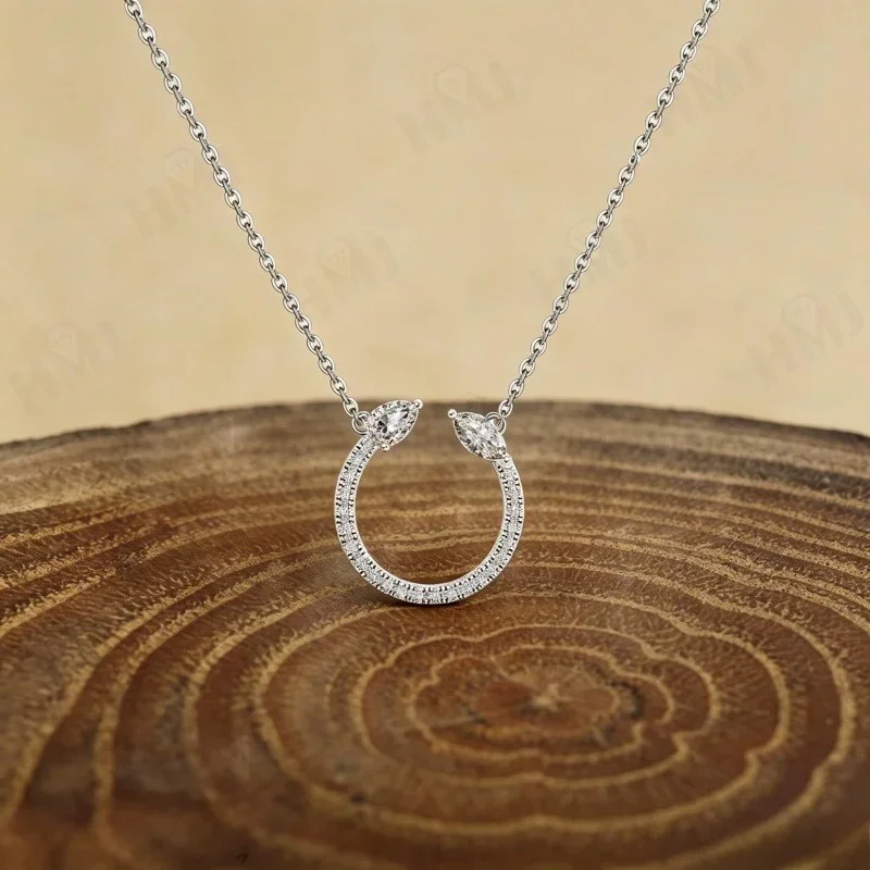 Moissanit-Anhänger-Halskette, Wassertropfenform, Farbe D, VVS1, 925er Sterlingsilber, individuell gestaltbar, einzigartiges Geschenk zum Jahrestag für Damen. – Detail 7