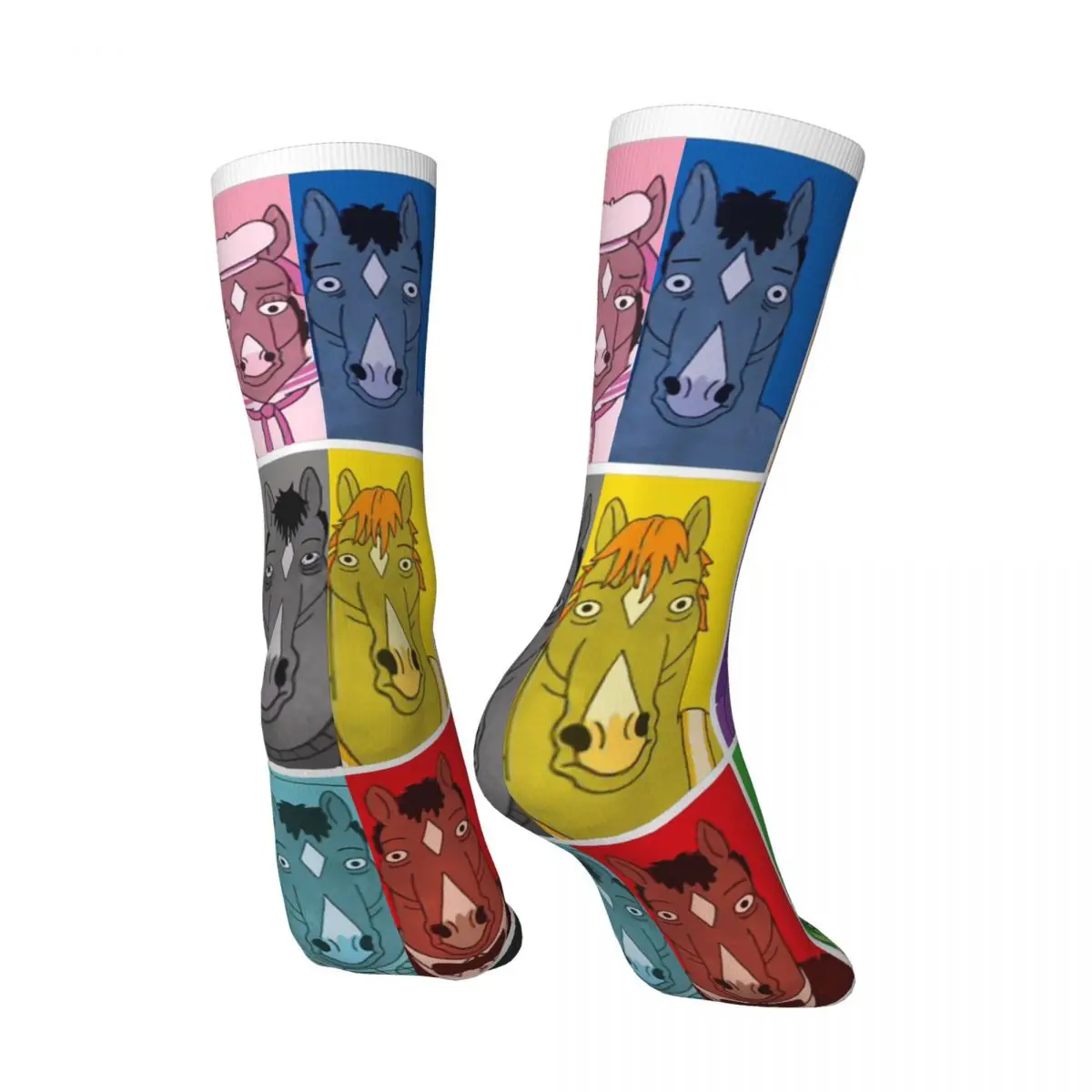 Hip Hop Retro Different Style Crazy Men's compression Socks Unisex B-BoJack Horsemans Street Style Pattern Printed Funny Novelty