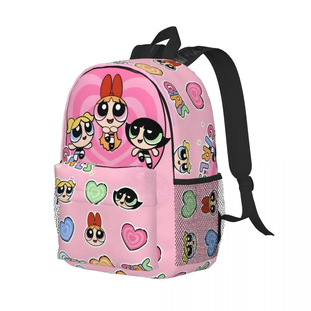 The-Powerpuff-Girls Backpack for Men Women Fashion High School Hiking Travel Daypack College Shoulder Bag Outdoor 15in