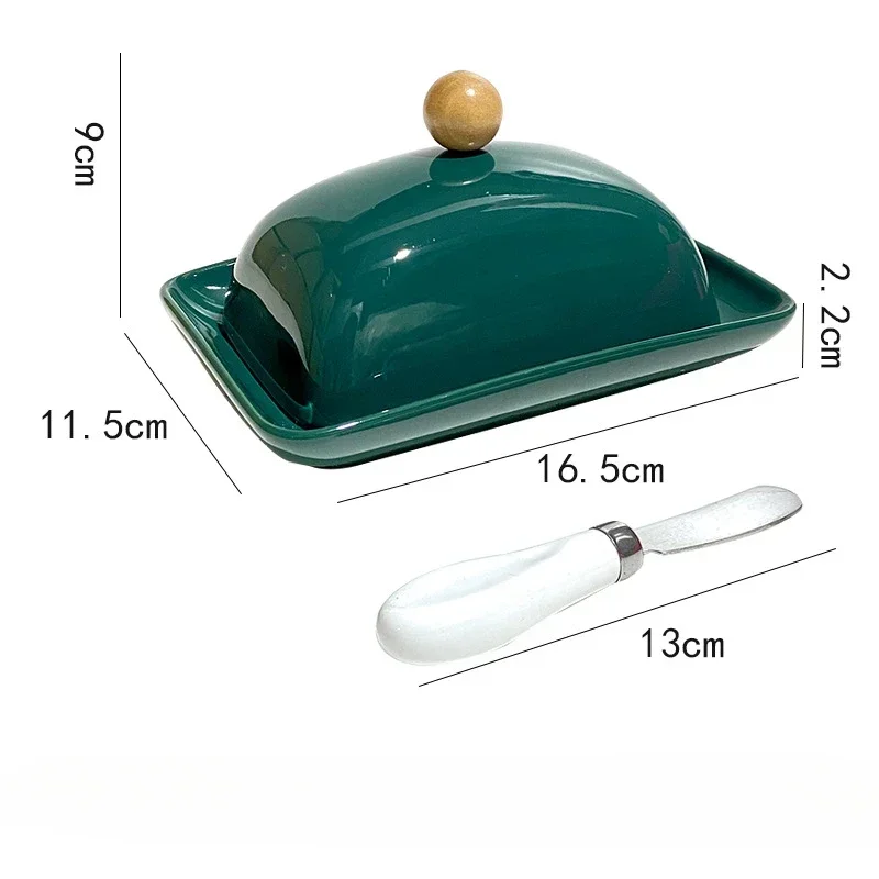 Light Luxury Cheese Storage Case Butter Keep Fresh Box with Lid Butter Dish Multipurpose Home Kitchen Food Container Organizer