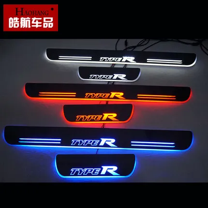 Pedal Protection Strip Door Sill Strip With Light LED Streamer Welcome  Lamp For HONDA  Civic 10th 11th 16-20