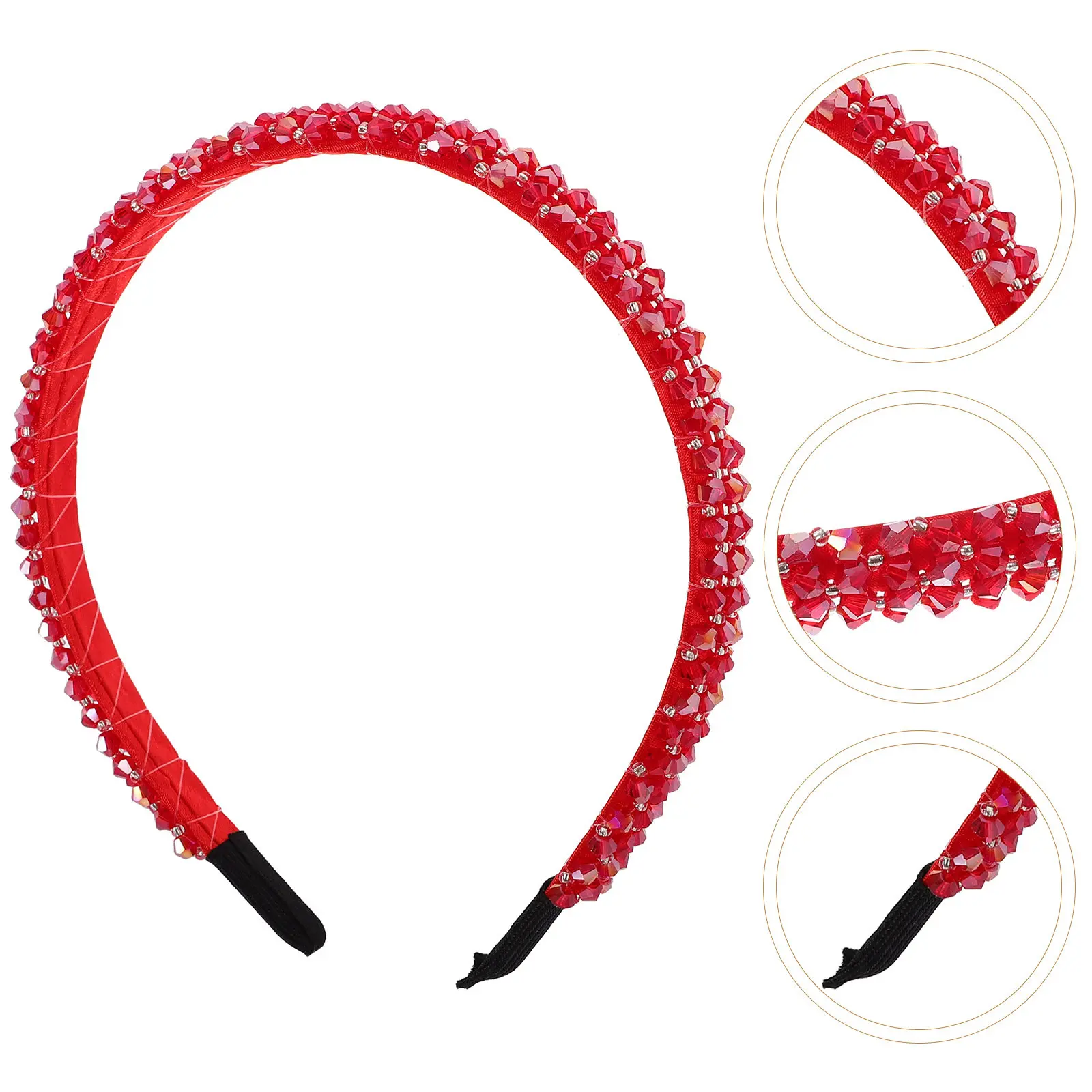 

Crystal Headband Headband Unique Design Bridal Hairband Party Hair Accessory Elegant Women Hairband Red Hair Band