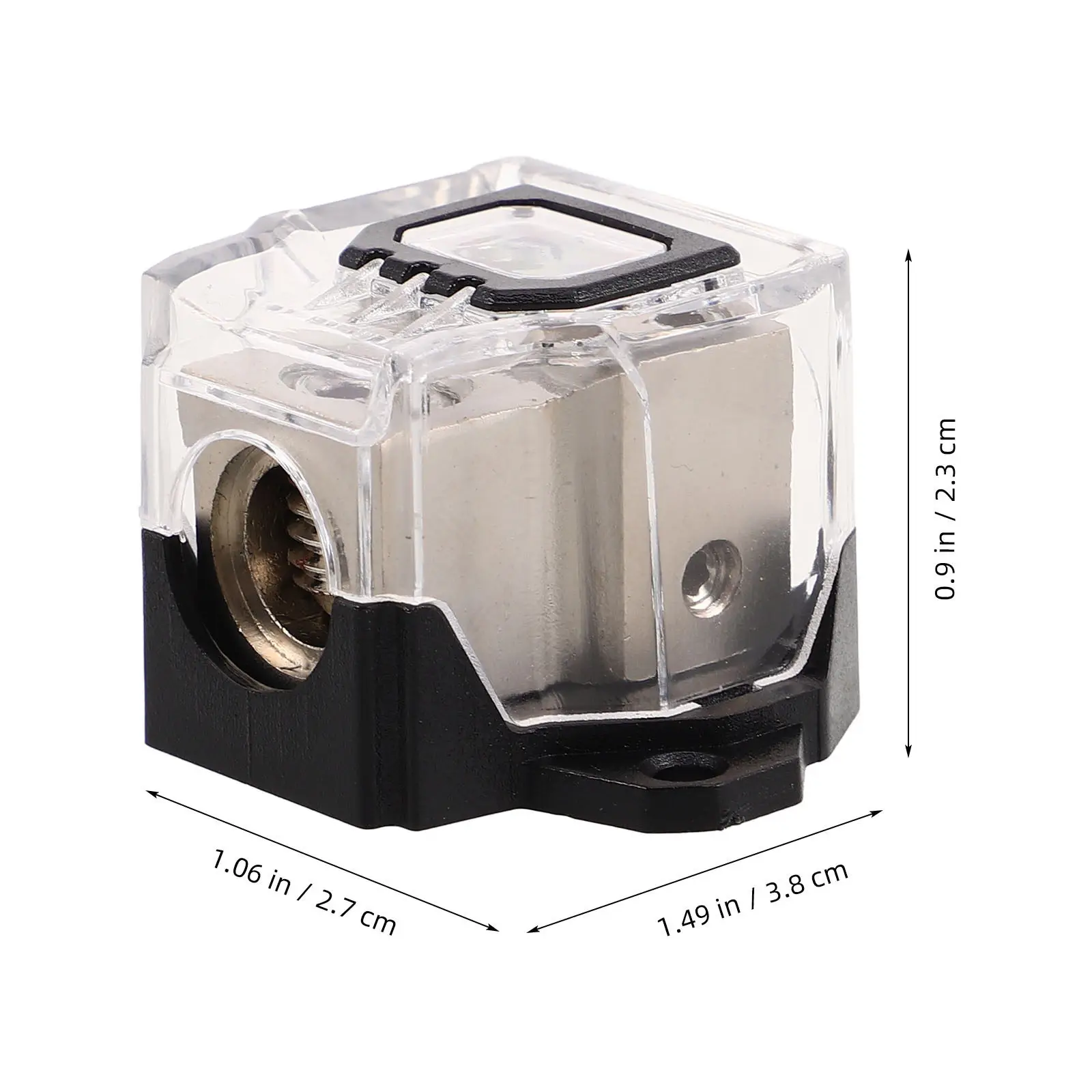Power Distribution Block 4 Way Car Audio Amp Ground Distributor Splitter Auto Audio Amplifier Connection Block Flame Retardant