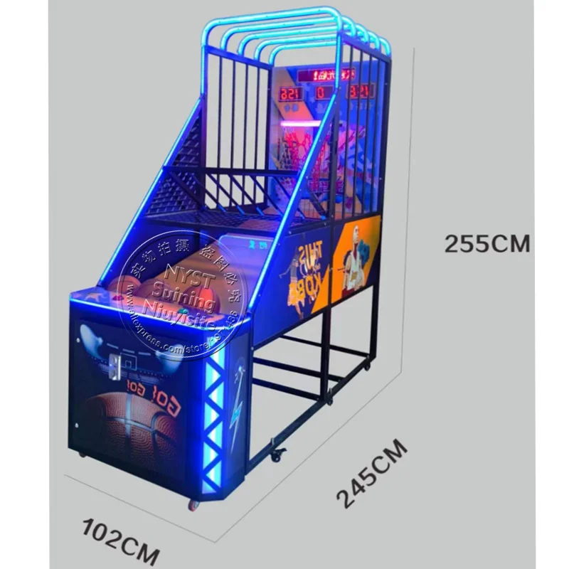 Street Basketball Coin Operated Games Center Adults Sports Amusement Park Basket Ball Shooting Hoop Shopping Mall Arcade Machine