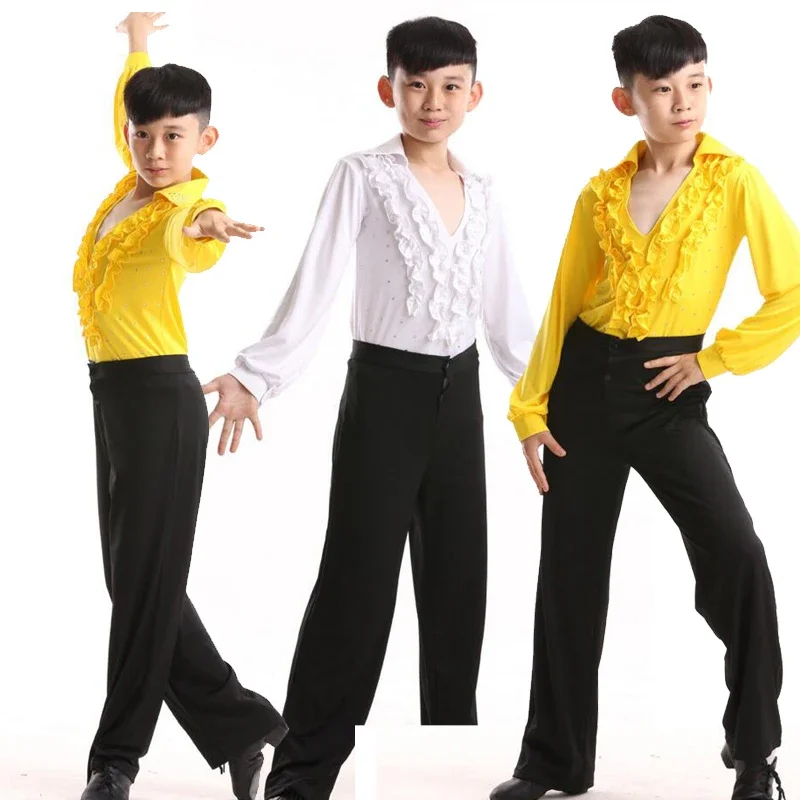 

Костюмы для латиноамериканских танцев и сальсы; Детские костюмы для бальных танцев для мальчиков; Вечерние костюмы для танцев; Топы + брюки в латиноамериканском стиле