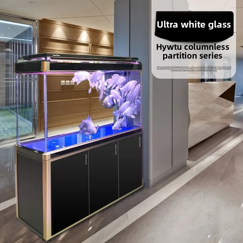 

LH floor fish tank glass aquarium living room ecological bottom filter household tank