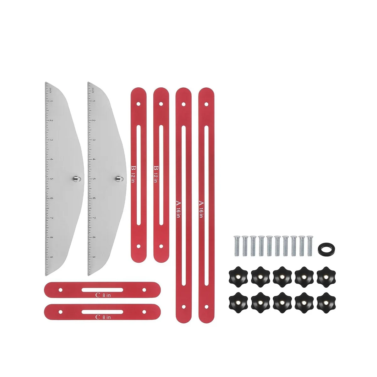 Stair Tread Template Tool 9Inch-54Inch Adjustable Length Stair Measuring Tool Jig for Stair Treads Suitable for Stairs