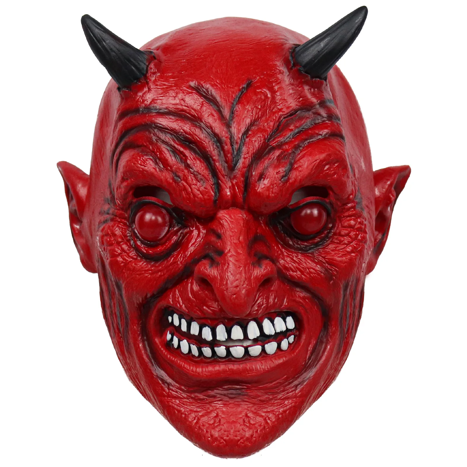 

Halloween party terrifying headgear devil horn mask witch pumpkin skull clown latex costume play role mask full face latex mask